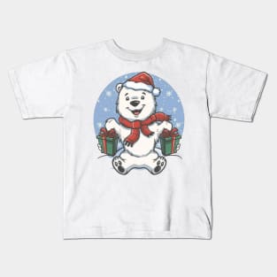 christmas,Arctic Caroling Bears,Polar Bear Carolers,gift Kids T-Shirt